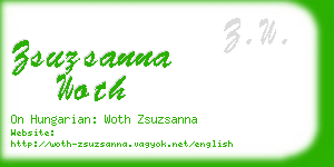 zsuzsanna woth business card